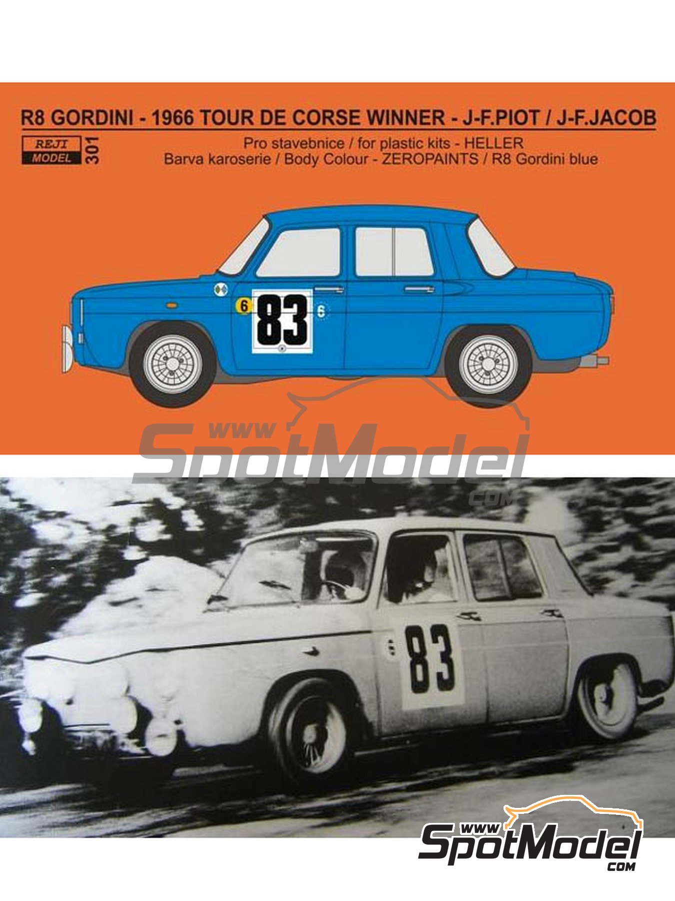 Gordini Renault 8 カタログ Renault 8 GORDINI SPEC SHEET / Brochure / Prospek: 1967,1968